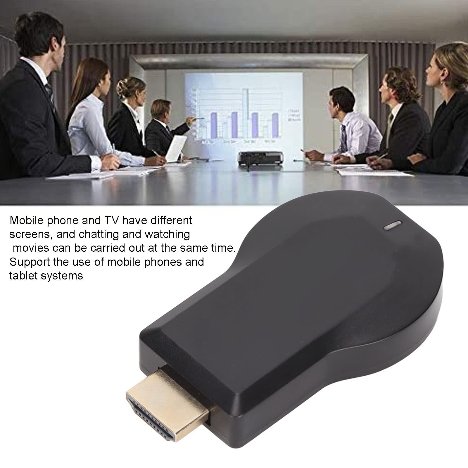 Bewinner Wireless HDMI Display Adapter 4K/1080P - WiFi Screen Mirroring Receiver Dongle for TV/Projector, Compatible with OS X, Android, iPhone, iPad, Tablet - Perfect for Home Theater, Office Presentations & Gaming