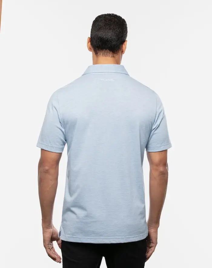 TravisMathew Men's Zinna Performance Polo Shirt - Moisture-Wicking, Breathable Golf & Casual Wear in Classic Blue | Perfect for Golf, Work & Outdoor Activities