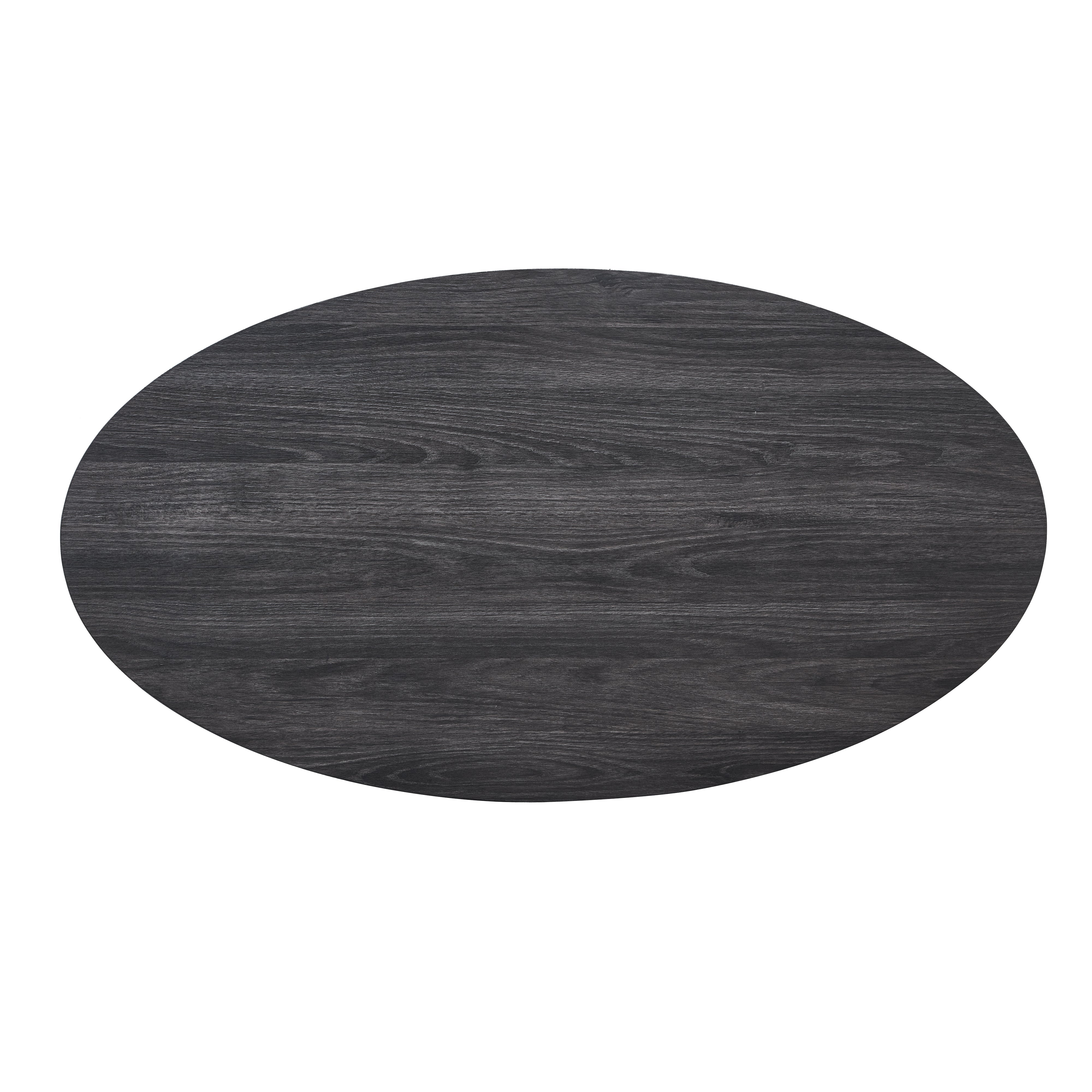 Roundhill Furniture Anze Contemporary Oval Wood Shelf 3-Piece Coffee Table Set - Modern Living Room Decor for Small Spaces & Apartments