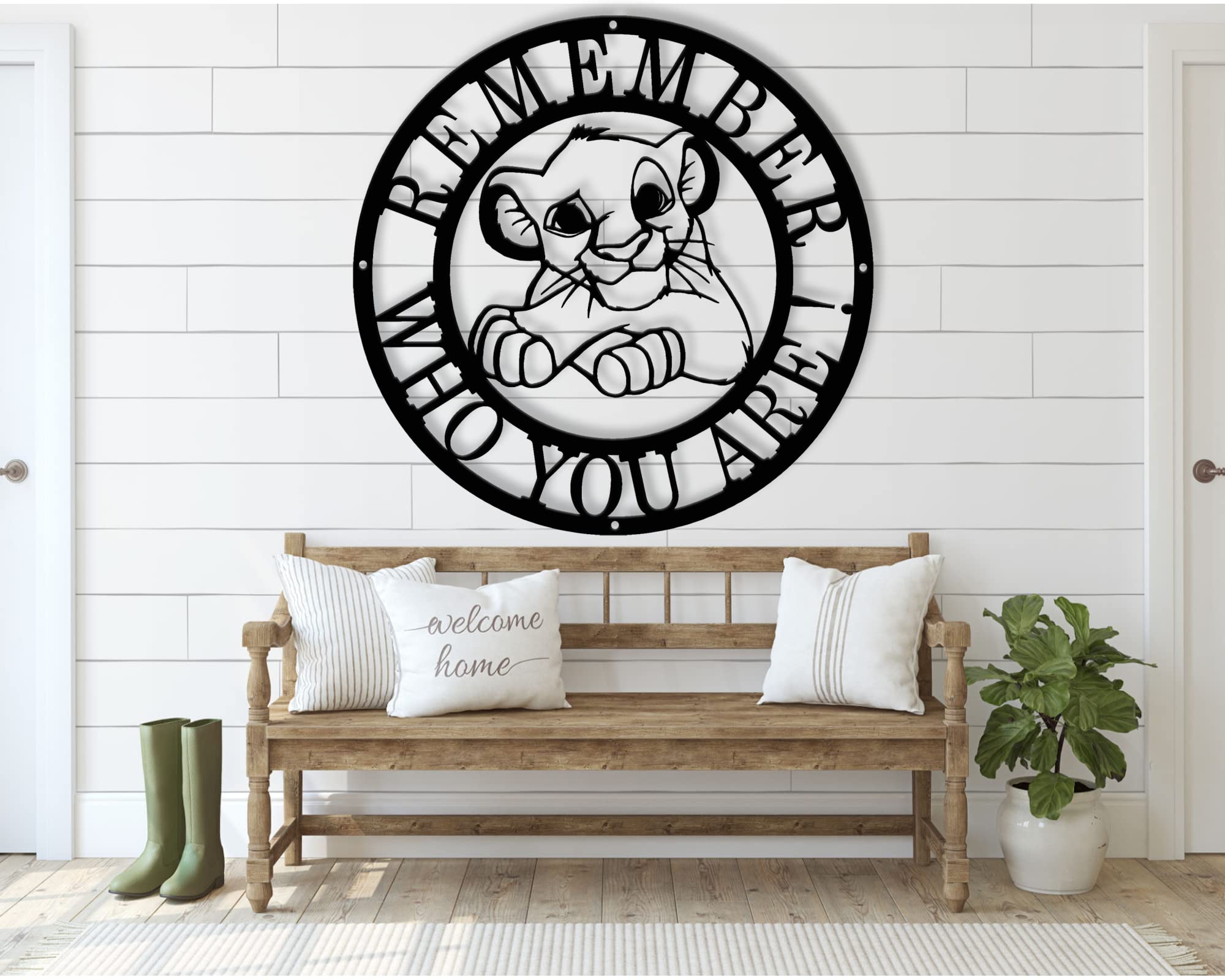 Remember Who You Are Metal Sign - Little Lion King Wall Art for Bedroom & Living Room Decor - Unique Birthday, Wedding & Going Away Gift - Baby Lion King Nursery Sign - Perfect for Kids Room & Animal Lover Gifts (Home Decor Inspiration)