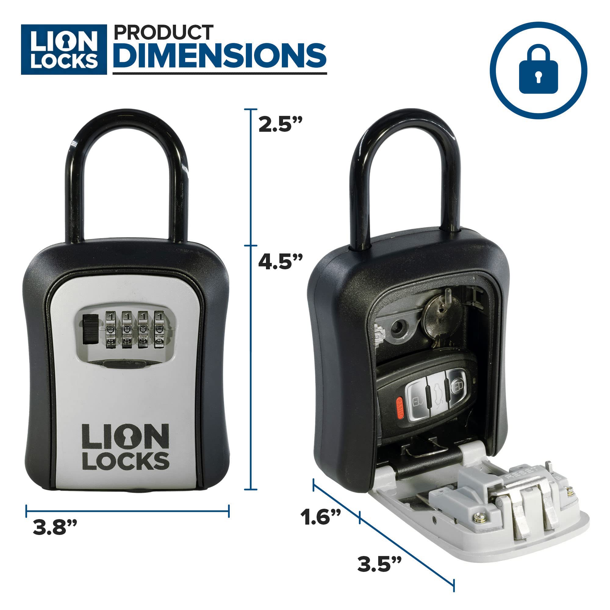 12 Pack 4-Digit Combination Key Lock Box - Waterproof, Portable & Secure Outdoor Key Storage for Realtors, Homeowners & Airbnb Hosts - Perfect for Spare Keys, Vacation Rentals & Property Access