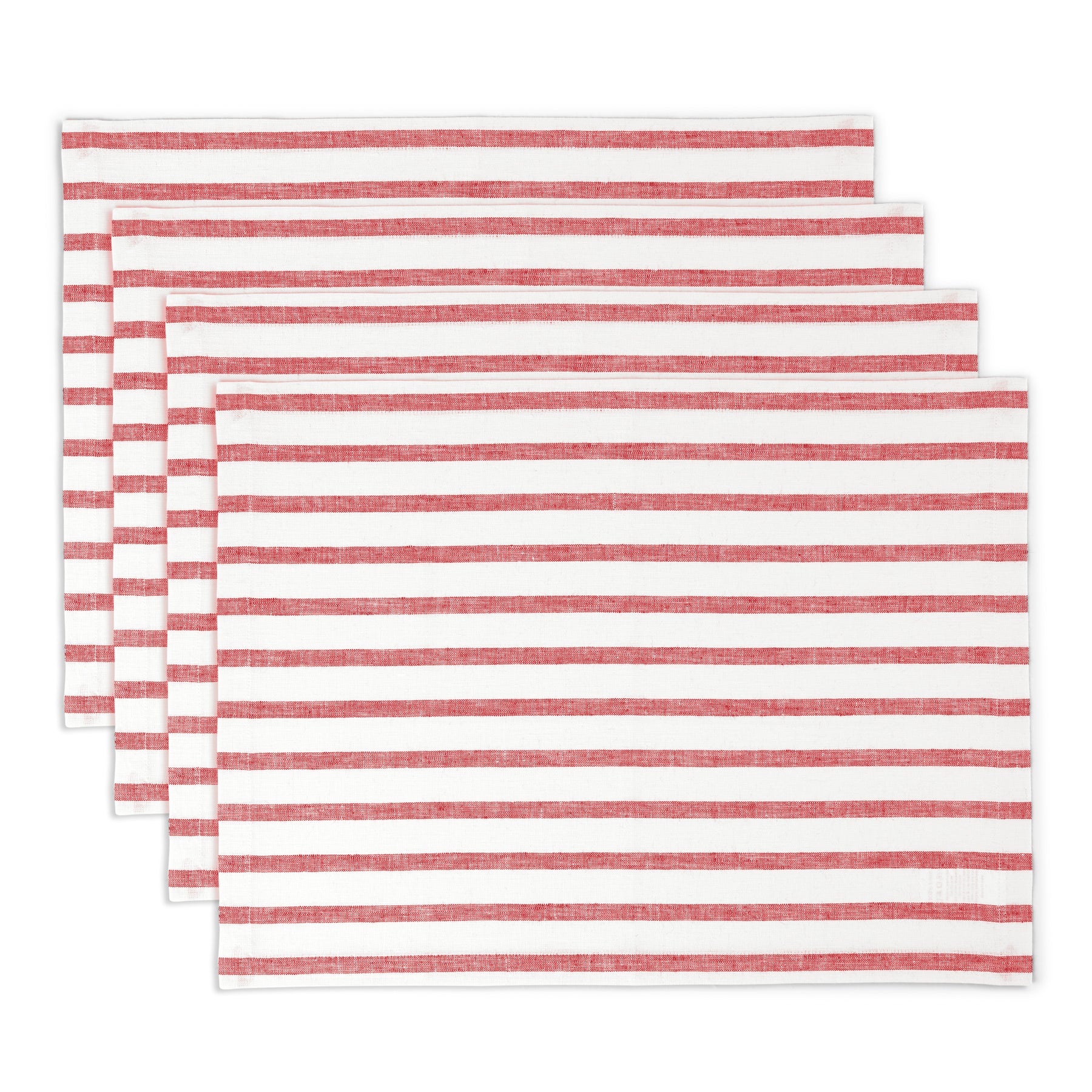 Madison Stripe Cotton Placemats Set of 4 - Waterproof & Washable Table Mats for Dining, Kitchen, Party Decor - Elegant Home Decor & Holiday Table Setting Accessories