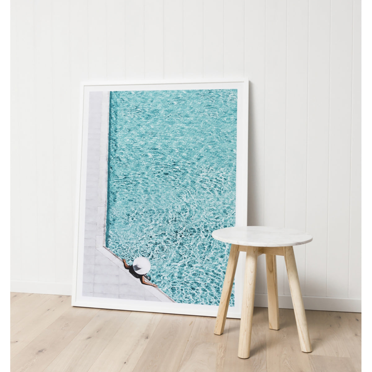 Modern Marble Side Table - Elegant Round Accent Table for Living Room, Bedroom, or Office - Durable & Stylish Home Decor Furniture