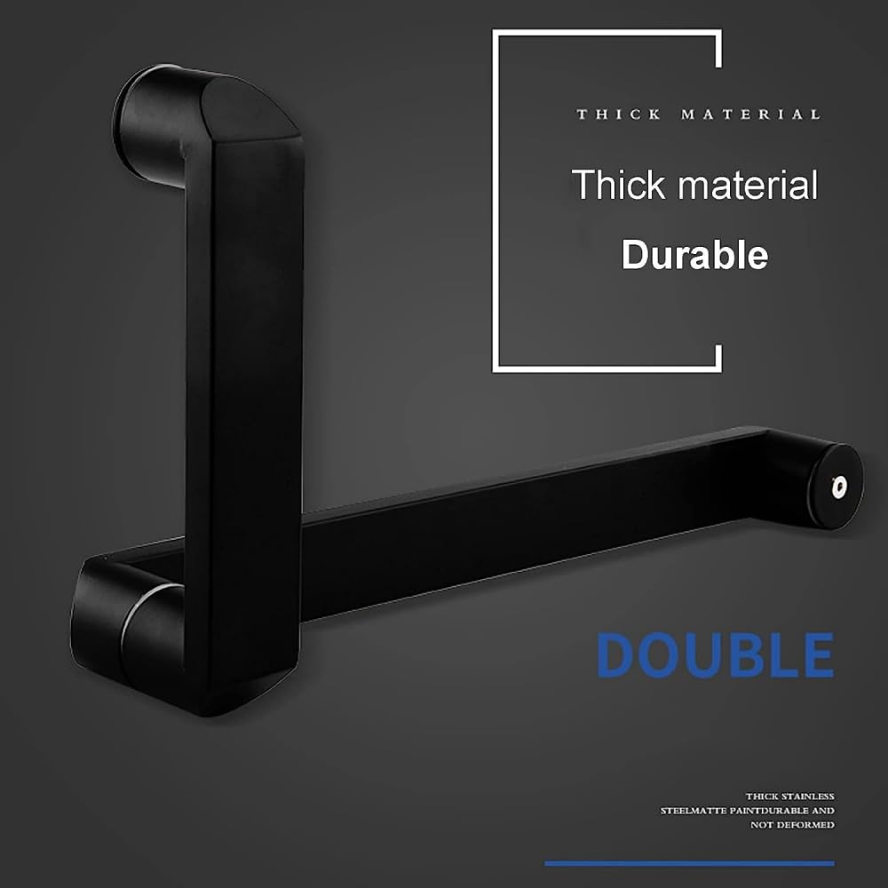Stainless Steel Shower Door Handle - Single-Sided Glass Pull Handle for Bathroom (225mm/425mm) - Easy Replacement