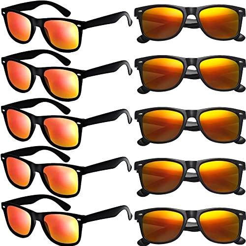 Black Frame+red Mirror Lens 10 Pack