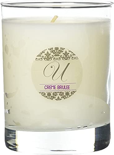 Premium Crème Brûlée Scented Candle (8 oz Glass Jar) - Select-a-Size Ring (Size 7) with Hidden Jewelry Inside ($10-$10,000 Value) - Perfect for Romantic Gifts, Home Decor & Special Occasions
