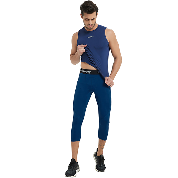 Men's Baselayer Compression Vest - Moisture Wicking, Breathable & Odor Resistant Workout Shirt (Black, SP517) - Ideal for Gym, Running & Outdoor Sports