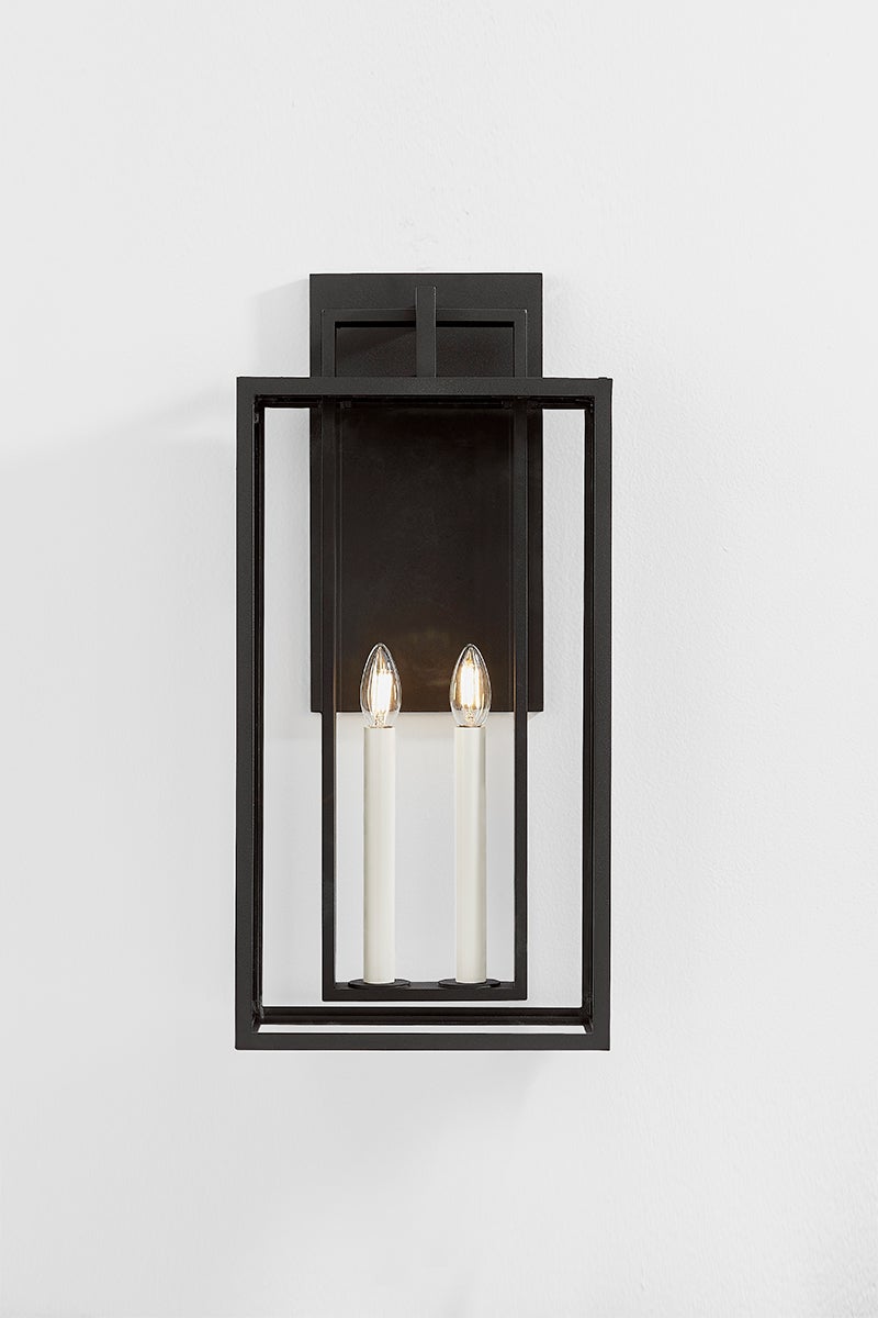 Amire Black Textured Exterior Wall Sconce Light Fixture - Outdoor Porch, Patio, and Garden Lighting for Home Decor