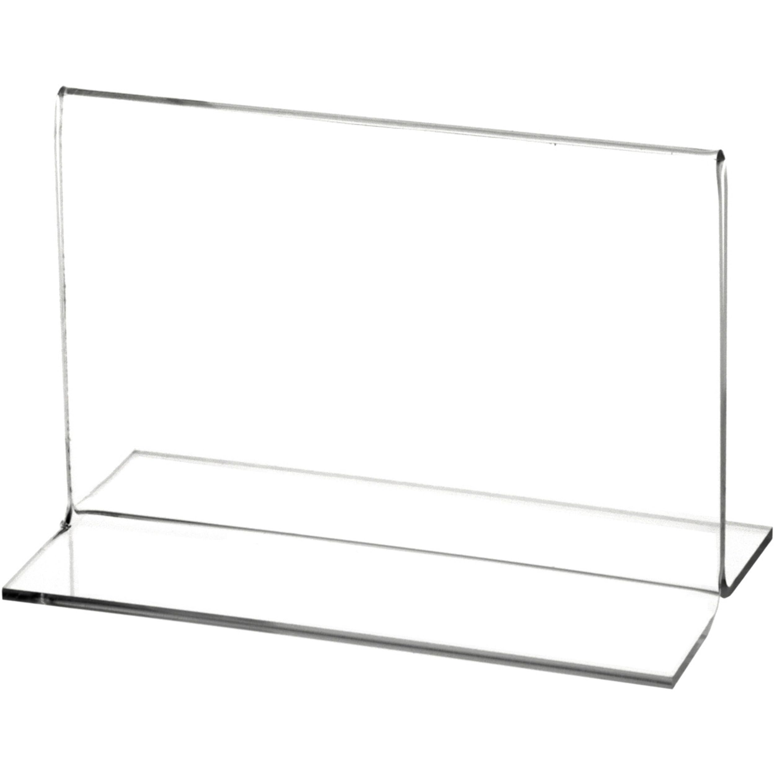Plymor Clear Acrylic Sign Display Holder - 5x3 Inch Bottom-Load Literature Stand (24 Pack) - Perfect for Retail Stores, Restaurants & Office Reception Areas