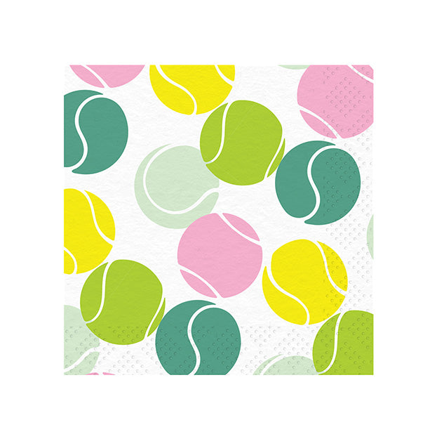 Premium Tennis Ball Design Multi-Purpose Lunch Napkins - 40 Pack | Ideal for Picnics, School Lunches & Sports Events