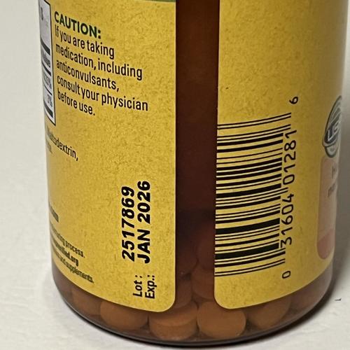 Vitamin B1 100mg Tablets - 100 Count for Energy & Metabolism Support - Supports Nervous System & Heart Health - Perfect for Daily Wellness & Active Lifestyle - EXP 1/2026