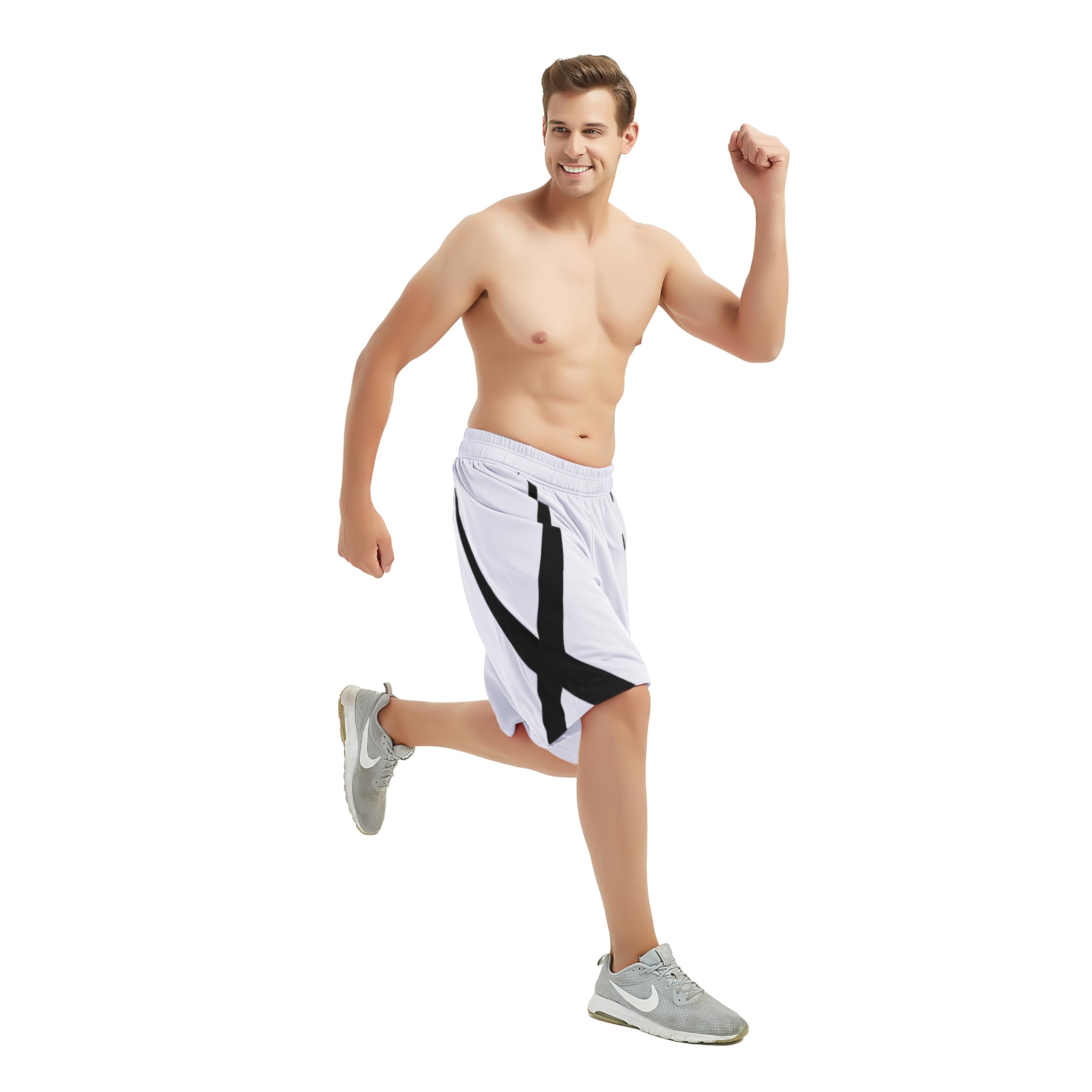 TopTie Men's Lounge Walking Shorts - Comfortable Pajama Active Shorts for Workout, MMA Training & Casual Wear - Breathable Flag Football Shorts No Pockets - Perfect for Home, Gym & Outdoor Activities