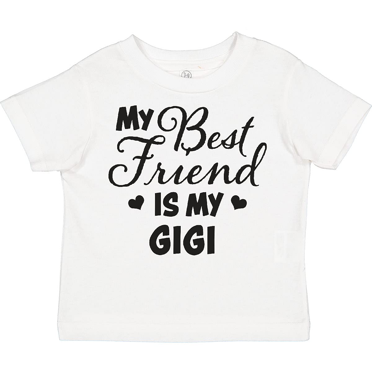 My Best Friend is My Gigi with Hearts Toddler T-Shirt - Cute Matching Outfit for Grandparent-Grandchild Bonding