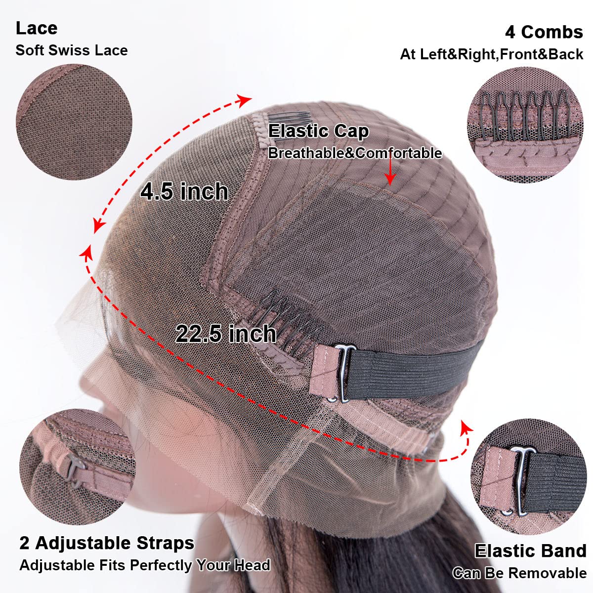 Premier 360 Lace Front Wigs Human Hair - Bouncy Body Wave Brazilian Remy Human Hair Wigs for Black Women | Pre-Plucked with Baby Hair, 150% Density, 14 Inches Natural Color | Perfect for Daily Wear, Parties, and Special Occasions