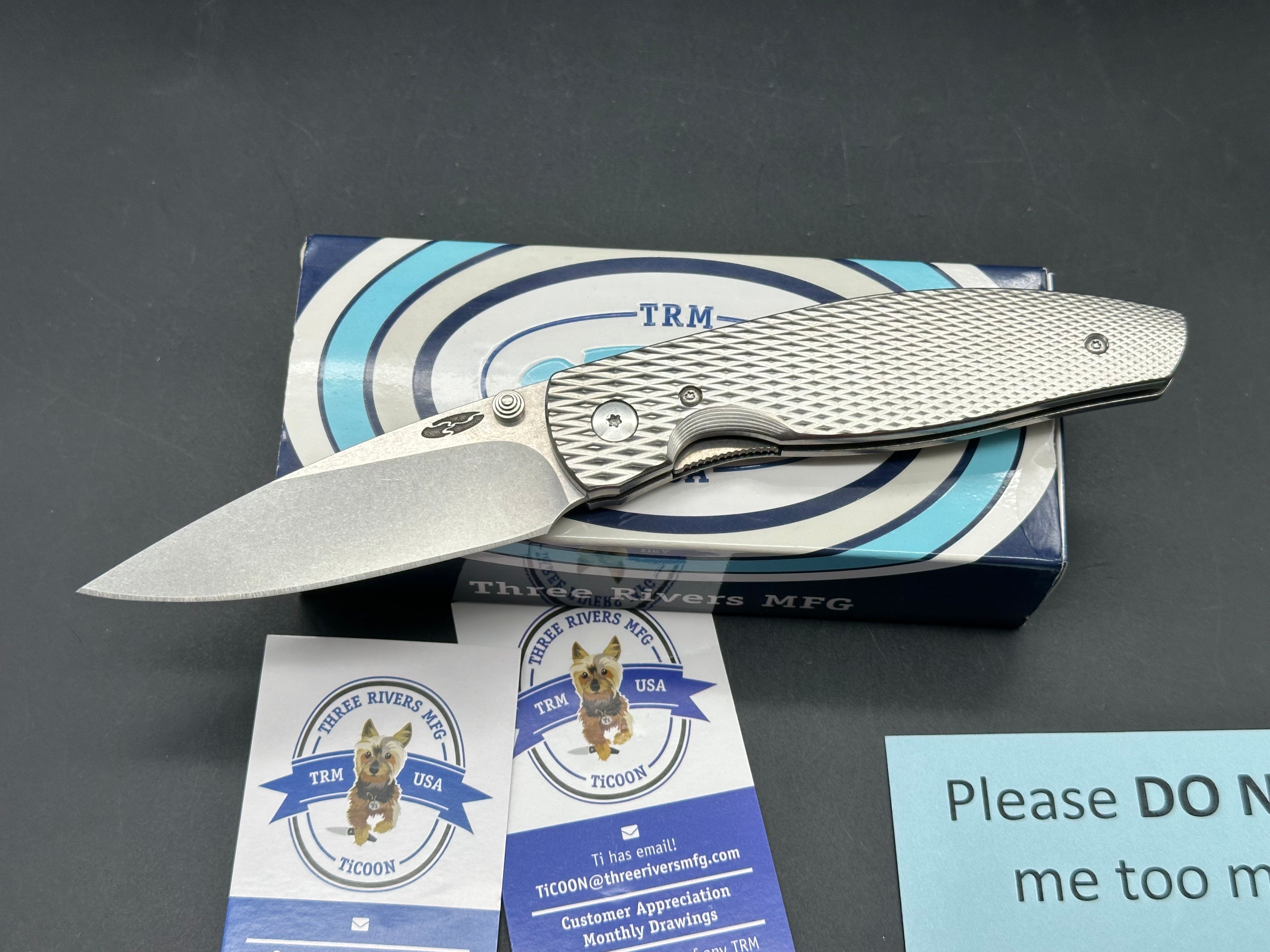 Three Rivers Manufacturing Atom Folding Knife with Mike Erie Hollow Grind - Premium EDC Pocket Knife for Camping, Hiking, and Outdoor Adventures