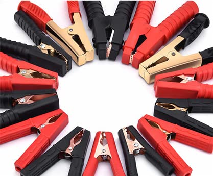 50A Heavy Duty Insulated Alligator Clips - Battery Cable Clamps for Car, Boat & Vehicle Charging - Electrical Test Clamps with Strong Grip - Ideal for Automotive Repair, Marine Battery Maintenance & Power Equipment Testing (Red, 1pc)