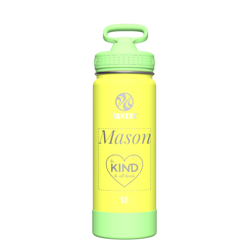 Glow in The Dark Water Bottle with Straw Lid for Kids - Customizable Name - Perfect for School, Sports & Outdoor Activities