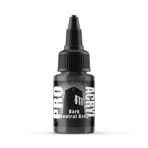 Pro Acryl Dark Neutral Grey - Professional Acrylic Paint for Artists & Hobbyists - Perfect for Miniatures, Canvas, and DIY Crafts