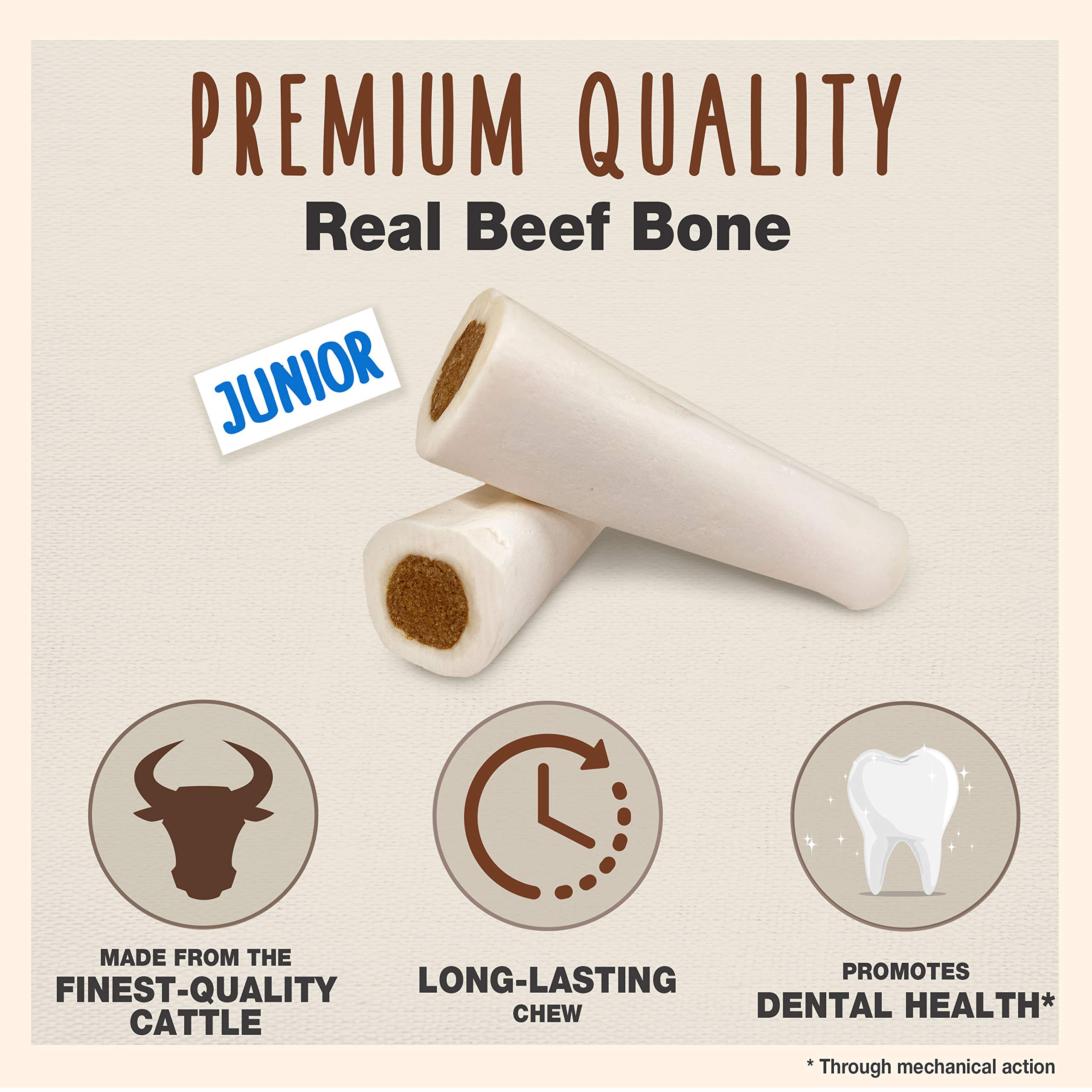 **Premium Cadet Junior Stuffed Shin Bones for Dogs – High Protein, Long-Lasting Chew Toy for Aggressive Chewers – Supports Dental Health – Peanut Butter Flavor (2 Count) – Perfect for Training, Teething & Playtime**