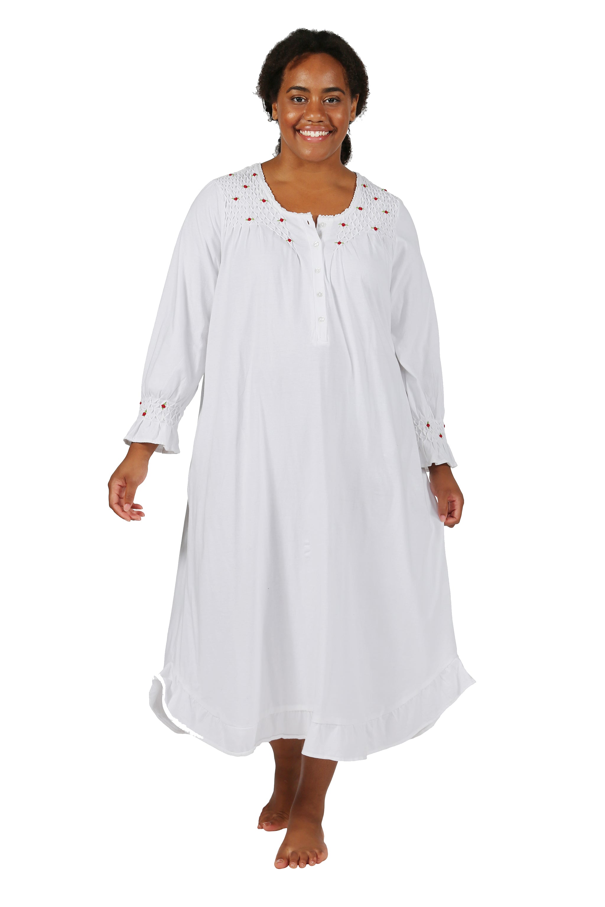 Soft & Comfortable Cotton Knit Plus Size Nightgown for Women - Relaxing Sleepwear for Home, Lounge & Travel