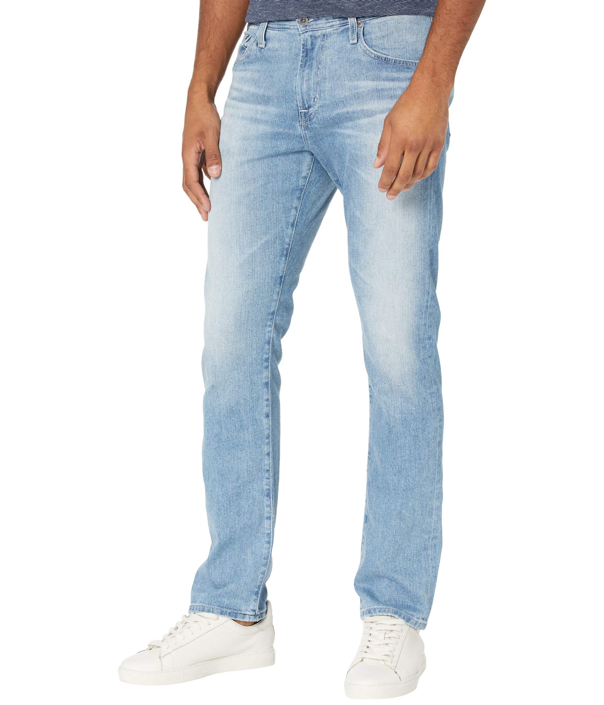 AG Adriano Goldschmied Everett Slim Straight Leg Jeans for Men - Classic Blue Denim Pants with Stretch Comfort | Perfect for Casual Wear, Office & Weekend Outings
