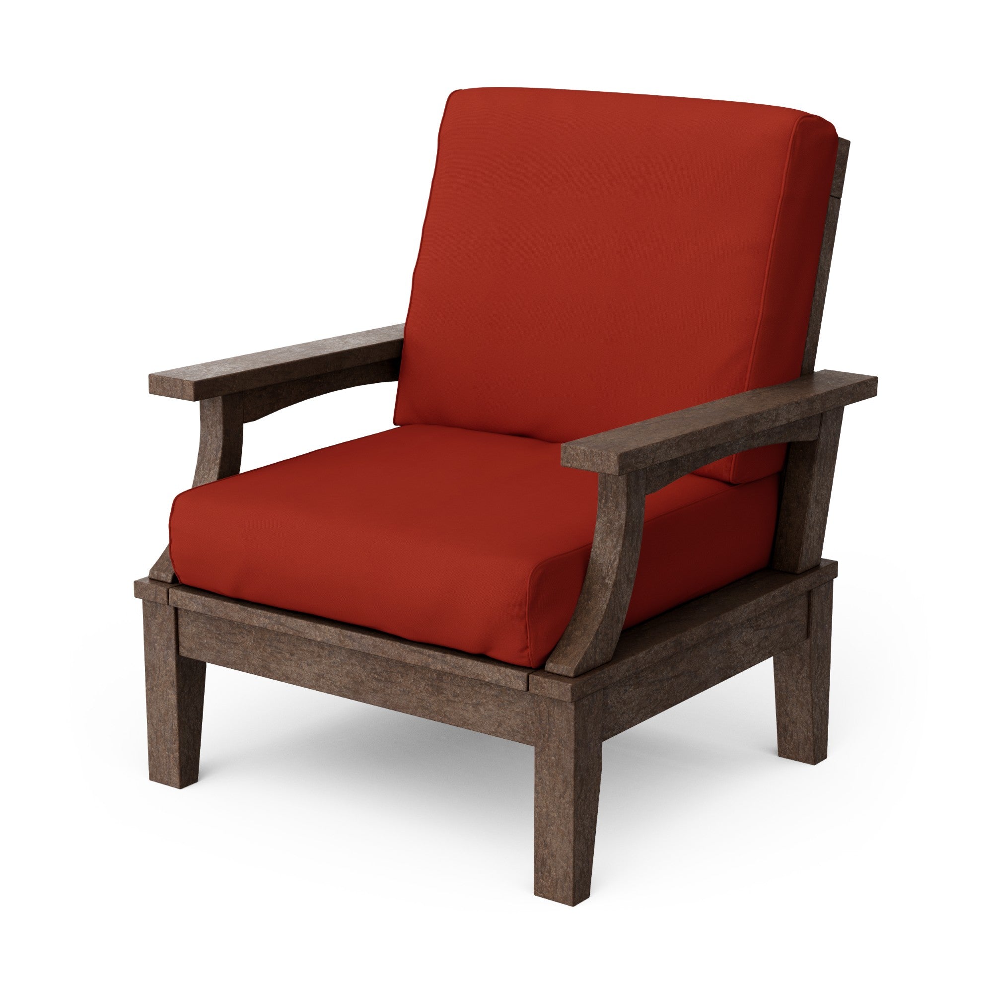 Heritage Deep Seating Patio Chair with Weather-Resistant Cushions - Outdoor Lounge Furniture for Garden, Poolside & Backyard Relaxation