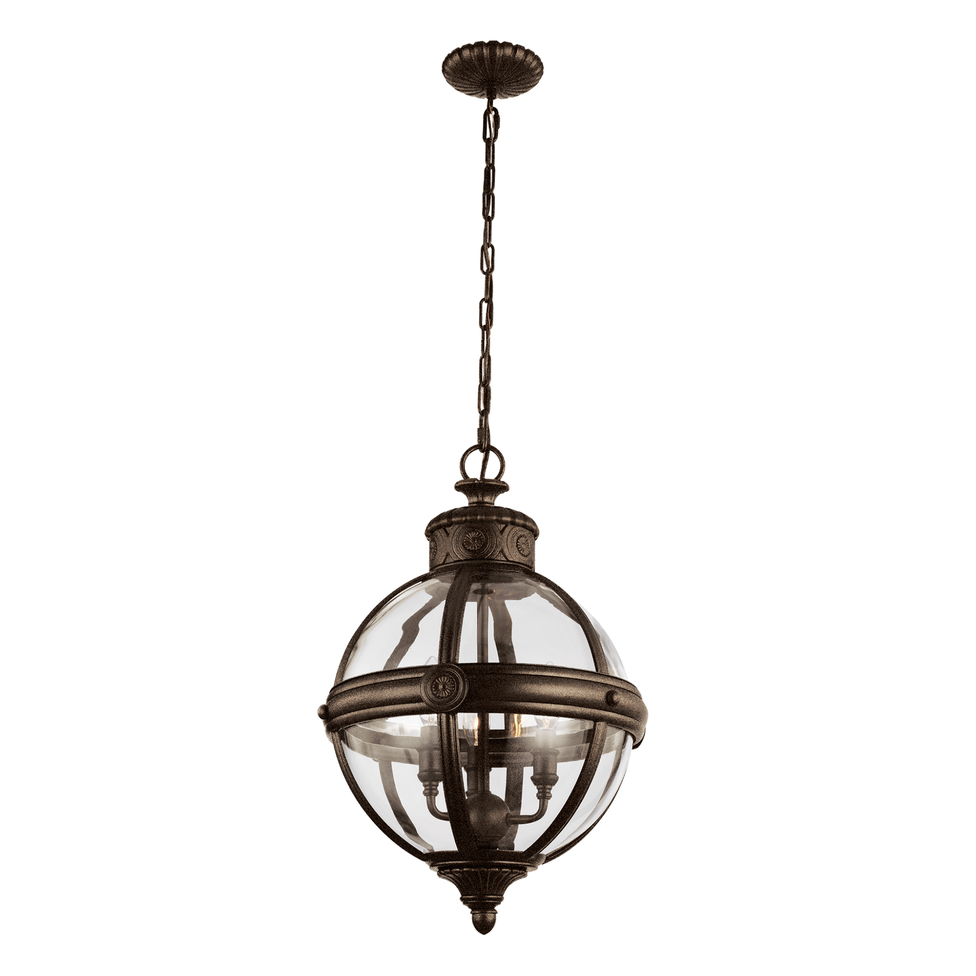 Adams 3/4Lt Center Ceiling Light Fixture - Brushed Nickel/Matte Black/Polished Chrome Finish - Modern Flush Mount Lighting for Bedroom, Kitchen & Hallway