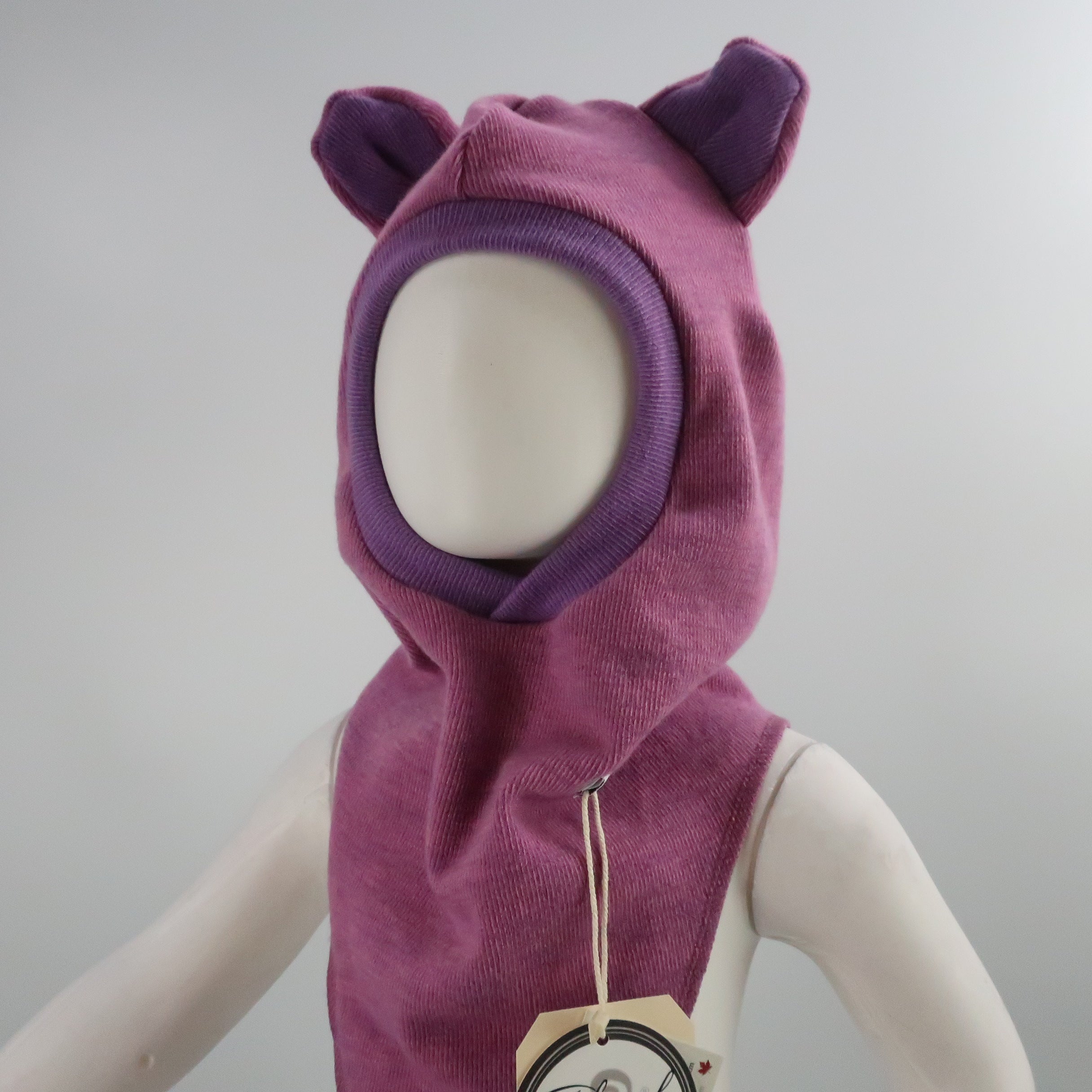 Bumby Wool Balaclava with Bear Ears - Warm Winter Face Mask for Skiing, Snowboarding & Outdoor Activities