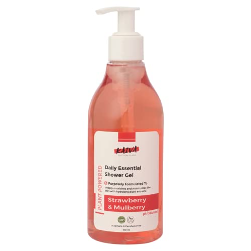 Strawberry & Mulberry Shower Gel for Women & Men | Refreshing, Cleansing Bath & Body Wash | Sulfate-Free, Paraben-Free, 300ml | Perfect for Daily Shower & Relaxing Bath Time