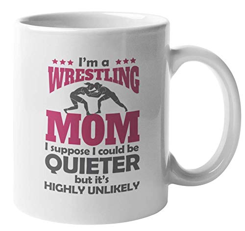 Wrestling Mom Gift - 11oz Sports Coffee & Tea Mug for Wrestling Enthusiasts - Perfect for Practice, Games & Team Events - Durable Table Accessories for Athletes & Fans