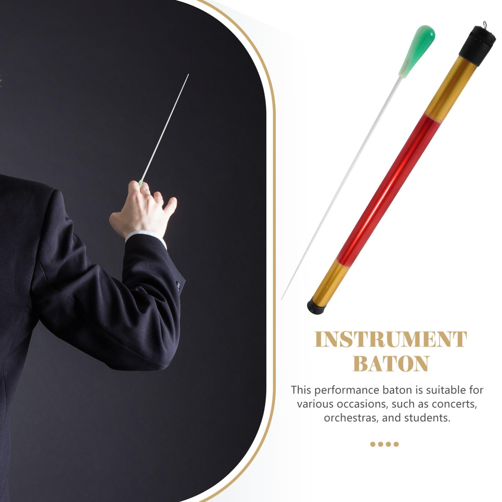 Portable Metal Music Conductor Baton - Professional Lightweight Conducting Stick for Orchestra, Band & Choir Performances - Ideal for Concerts, Rehearsals & Music Classrooms
