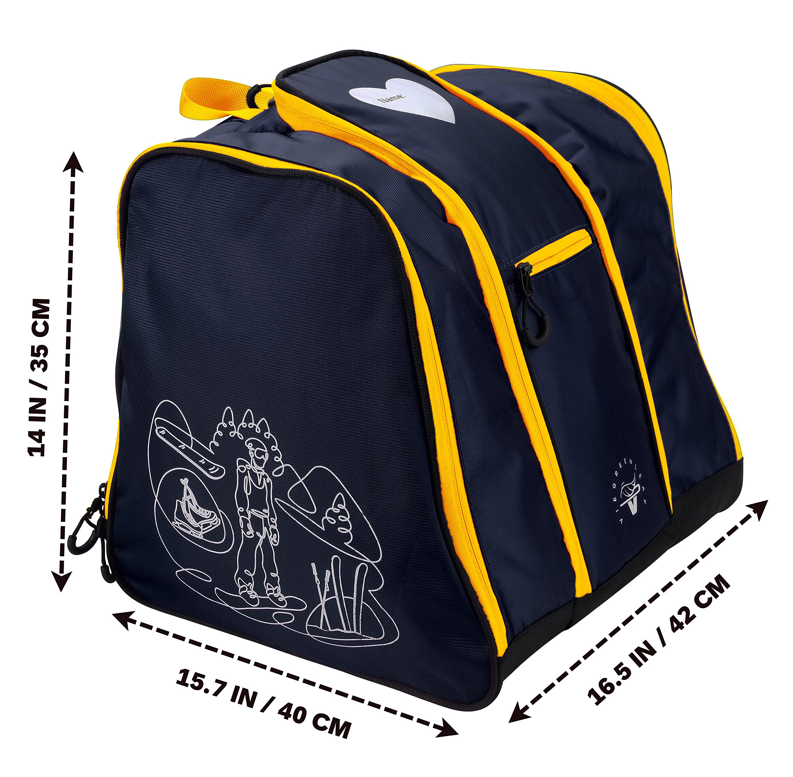 VieGreenleaf Kids Rollerblade Backpack Set with Helmet & Gloves - Adjustable Toddler Skate & Snowboard Boot Bag for Skiing, Snowboarding, Skating - Perfect for Outdoor Sports, Travel & School (Blue Marine)
