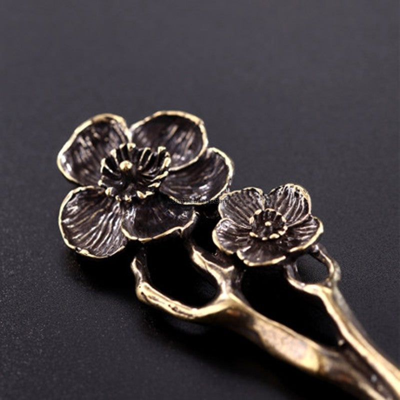 Handmade Flower Copper Tea Needle - Premium Handcrafted Tea Infuser for Loose Leaf Tea - Perfect for Tea Lovers, Home Brewing & Relaxation