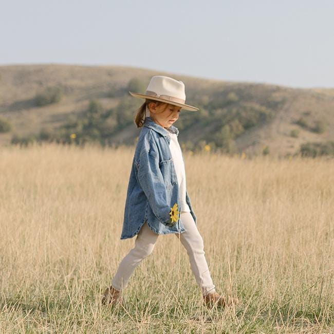 Monroe Kids Rancher Hat - Western Cowboy Hat for Boys & Girls - Adjustable Sun Protection Hat for Outdoor Play, Rodeo, and Western Theme Parties
