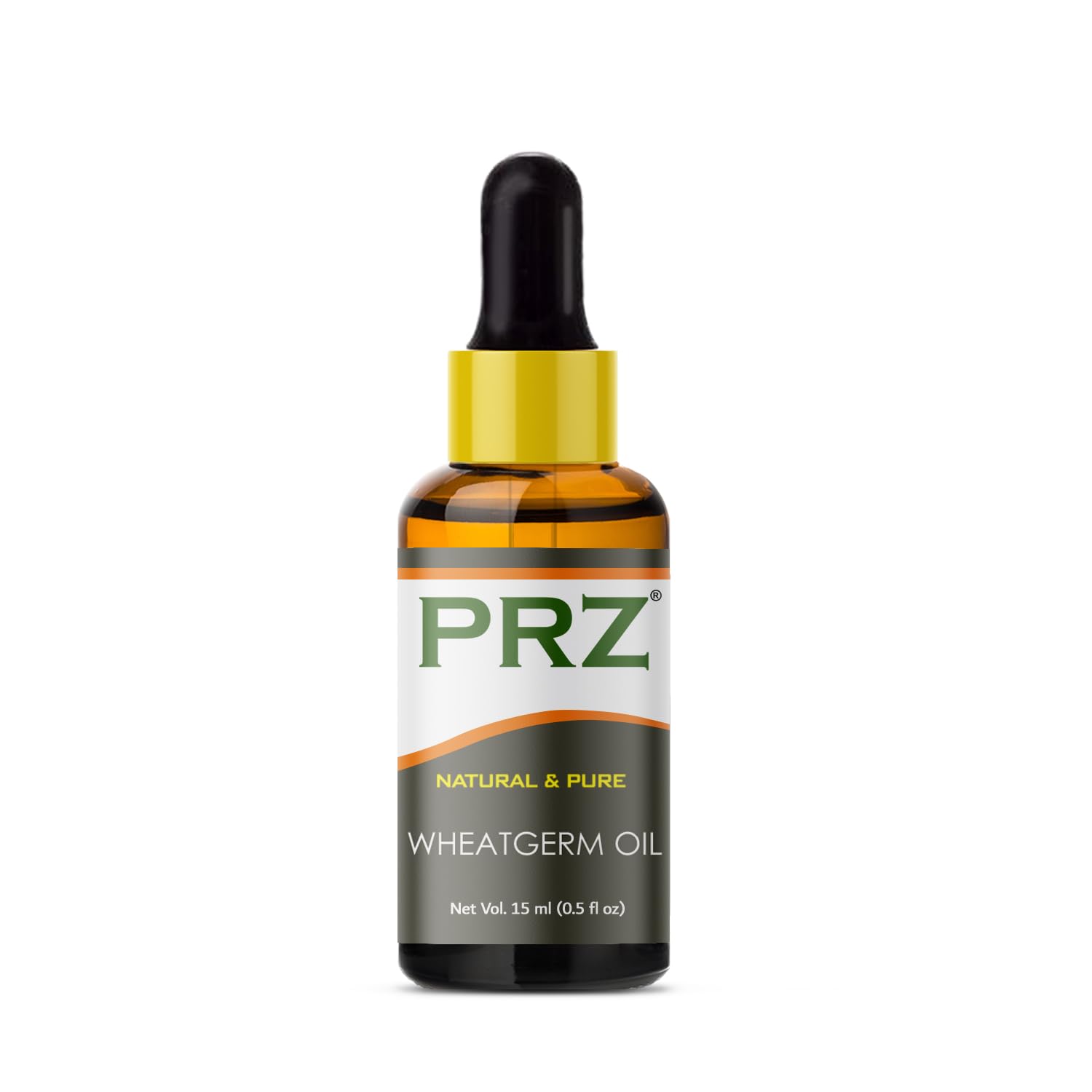 PRZ Wheat Germ Cold Pressed Carrier Oil 15ml - 100% Pure Natural Therapeutic Grade Oil for Aromatherapy, Massage, Skin & Hair Care | Moisturizing Dry Skin & Repairing Damaged Hair
