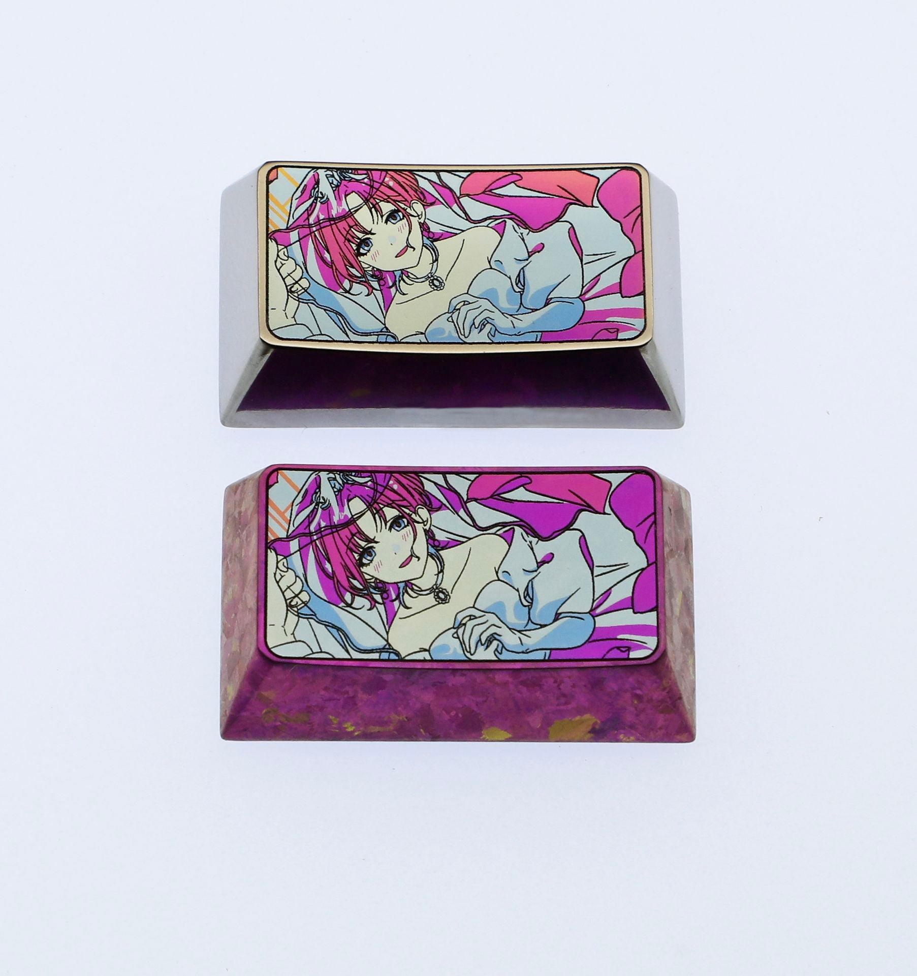 Noctchill Titanium Alloy 1.75U Custom Keycaps - Premium Metal Decorative Keycaps for Mechanical Keyboard Customization | Perfect for Gaming, Typing & Keyboard Enthusiasts
