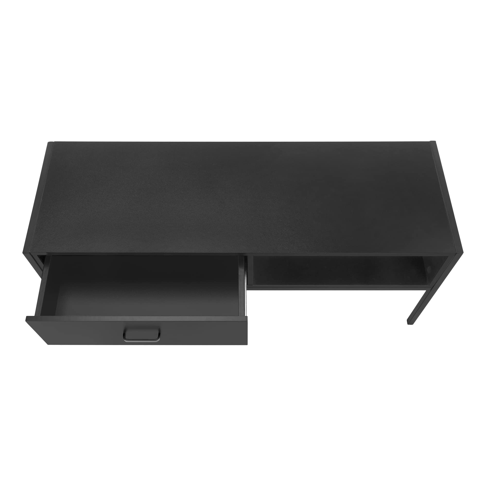 Monarch Specialties 2874 48-Inch TV Stand - Modern Black Media Console with Storage Drawer for Living Room & Bedroom - 47.25