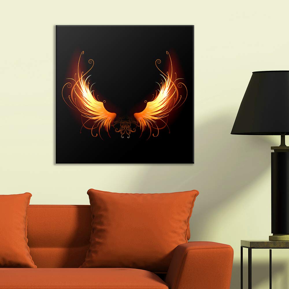 Wall26 Dragon Wings Giclee Canvas Wall Art - 16x16 Inches, Stunning Home Decoration for Bedroom, Living Room, and House Interior