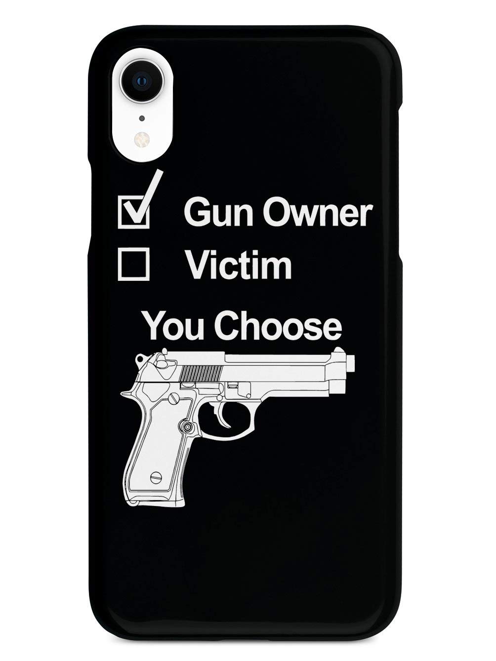 Premium 3D Textured Protective Case for iPhone XR - Gun Owner Design - Shockproof & Slim Fit Cover for Apple iPhone XR (Black) - Perfect for Outdoor Adventures & Everyday Protection