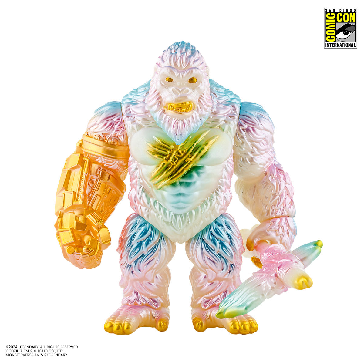 Godzilla vs Kong: The New Empire Kong Soft Vinyl Collectible Figure - Cherry Blossom Glow in The Dark Edition - Perfect for Movie Fans, Anime Collectors & Home Decor Display