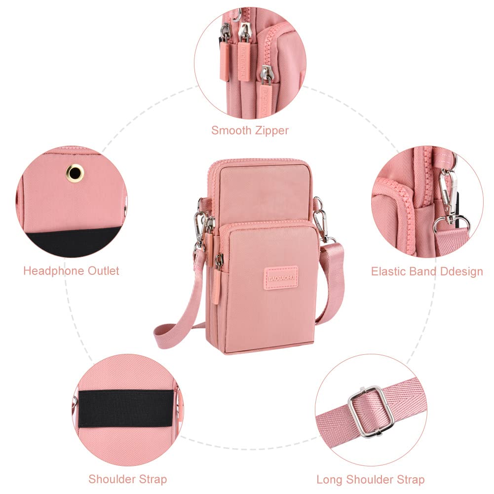 Aucuu Small Crossbody Bag for Women - Adjustable Long Strap Mini Phone Wallet Purse, Lightweight Shoulder Bag for Everyday Use, Travel & Shopping