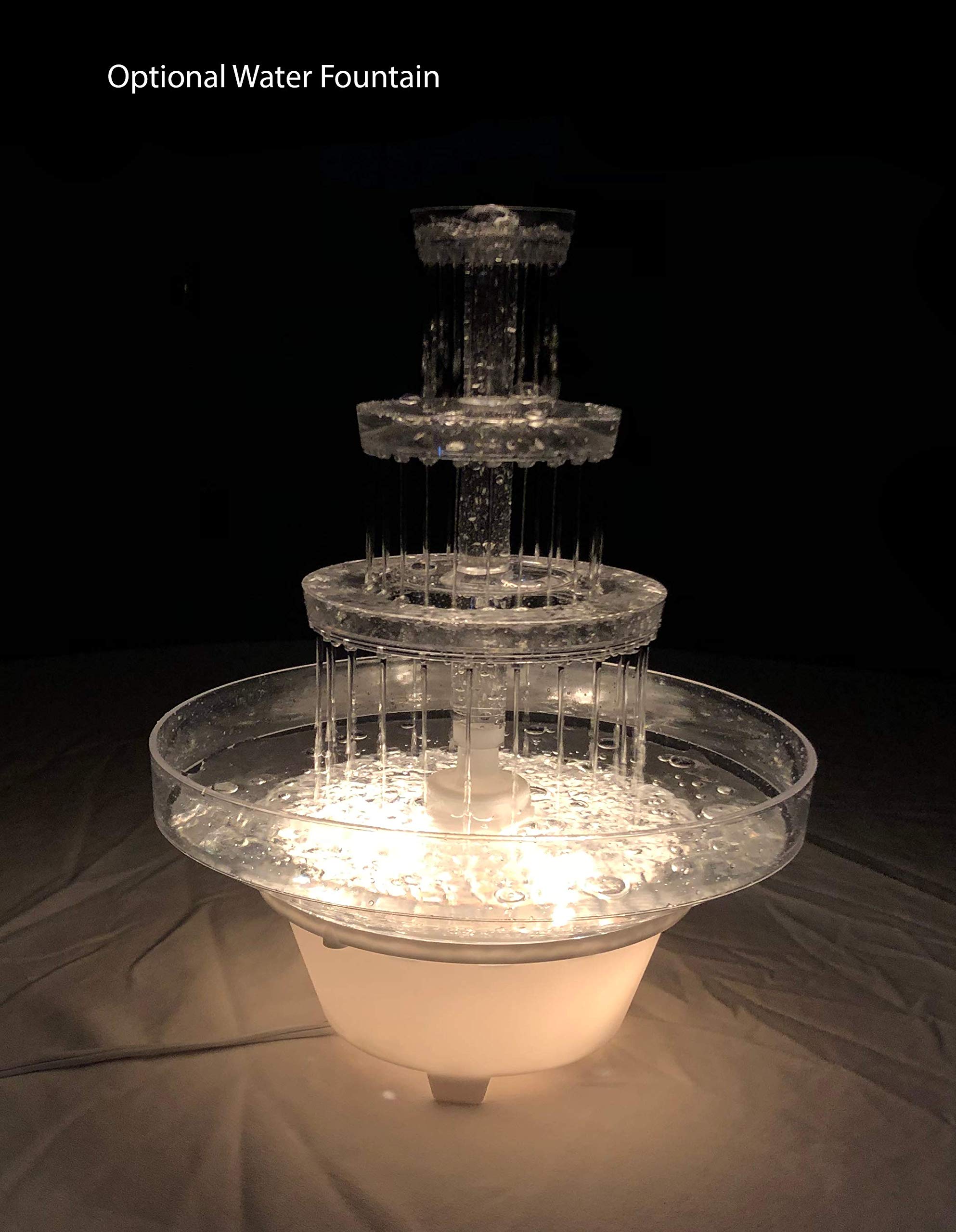 8 Tier Wedding Cake Stand with LED Lights & Fountain - Elegant Display for Weddings, Anniversaries, and Special Events