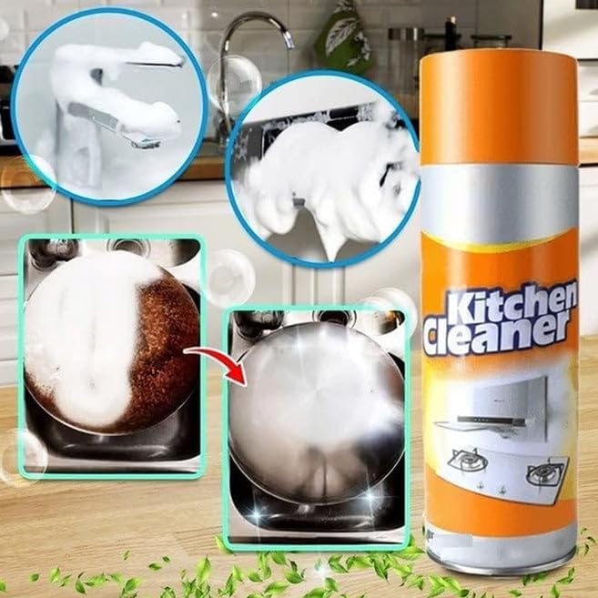 Tesoriq Multipurpose Bubble Foam Cleaner - Powerful Kitchen Degreaser Spray for Oil & Grease Removal, Chimney & Surface Cleaning (500ml) - Ideal for Stovetops, Ovens, Grills & Home Deep Cleaning
