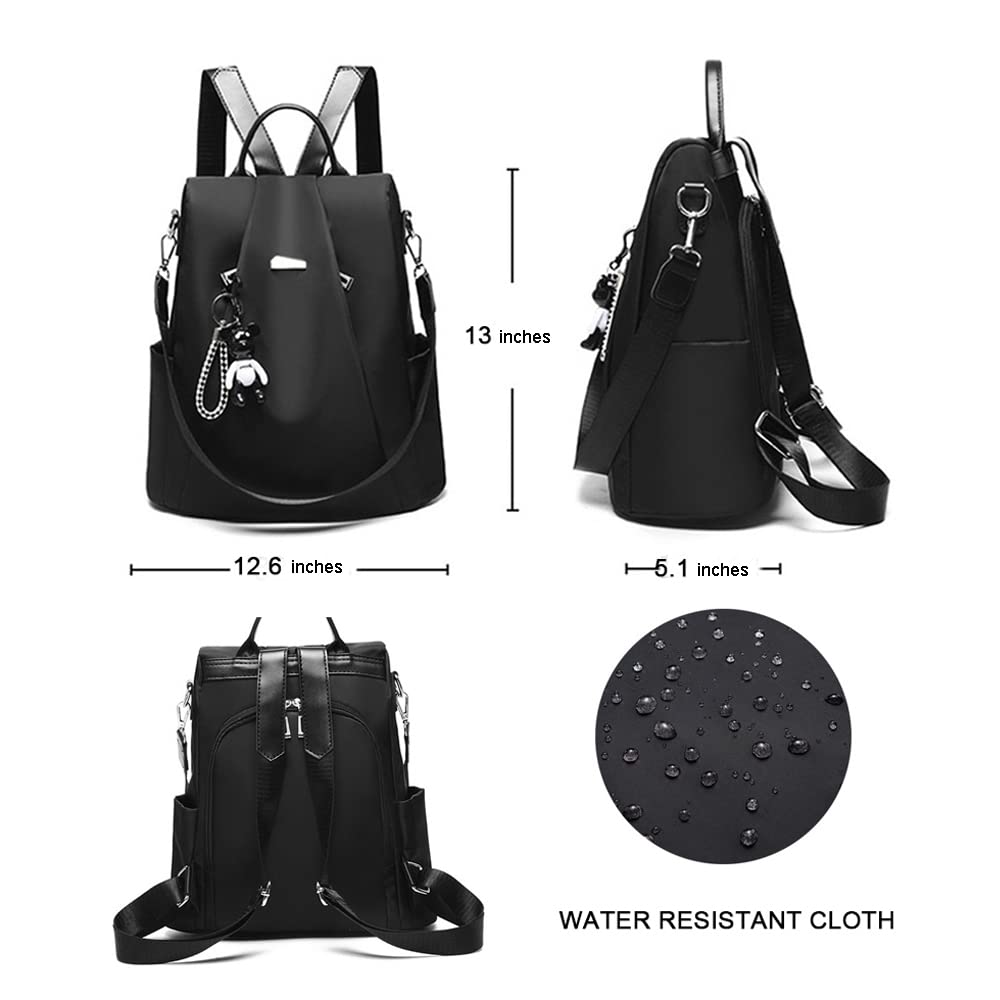 3-in-1 Small Lightweight Anti-Theft Backpack Purse for Women - Water-Resistant Travel Daypack & Crossbody Bag - Perfect for Commuting, Shopping, and Weekend Getaways