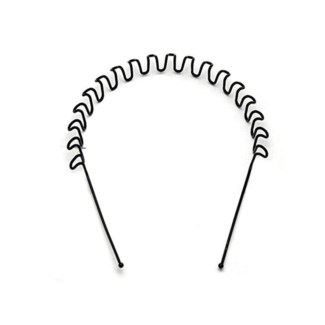GADINFASHION Black Metal Wavy Hair Bands for Women Fashion