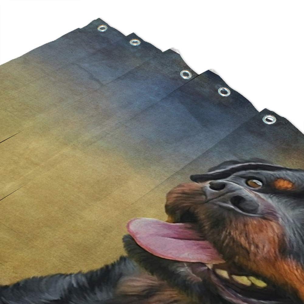 Rottweiler Dog Shower Curtain with Hooks - 66x72 Inch Waterproof Polyester Bathroom Curtain for Pet Lovers - Perfect for Bathroom Decor, Dog Theme Rooms & Gifts
