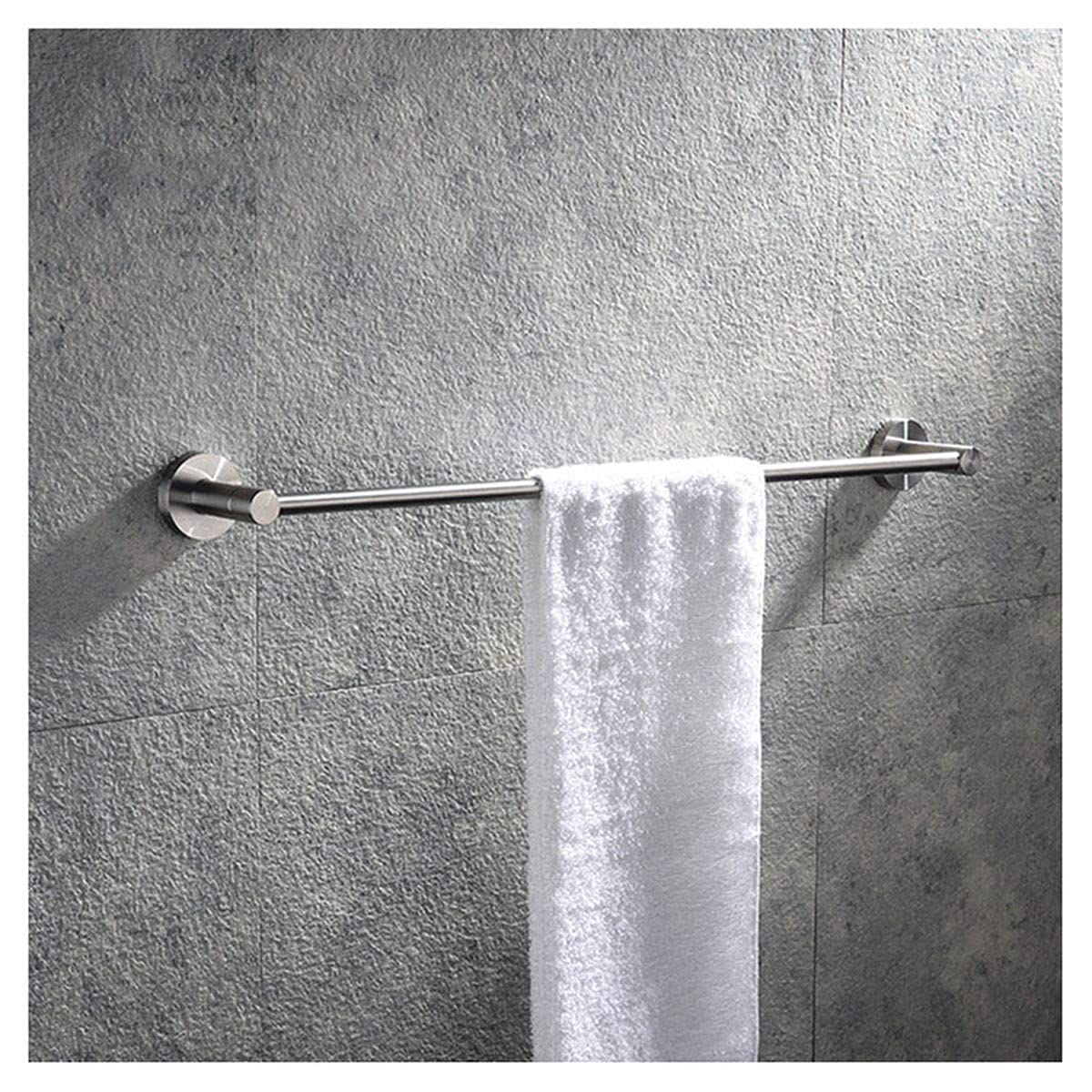 Stainless Steel Wall Mounted Towel Rack - Round Bottom Bathroom Storage Organizer for Bath, Kitchen & Dorm | Space-Saving Hardware Accessory | Perfect for Small Spaces & Modern Home Decor