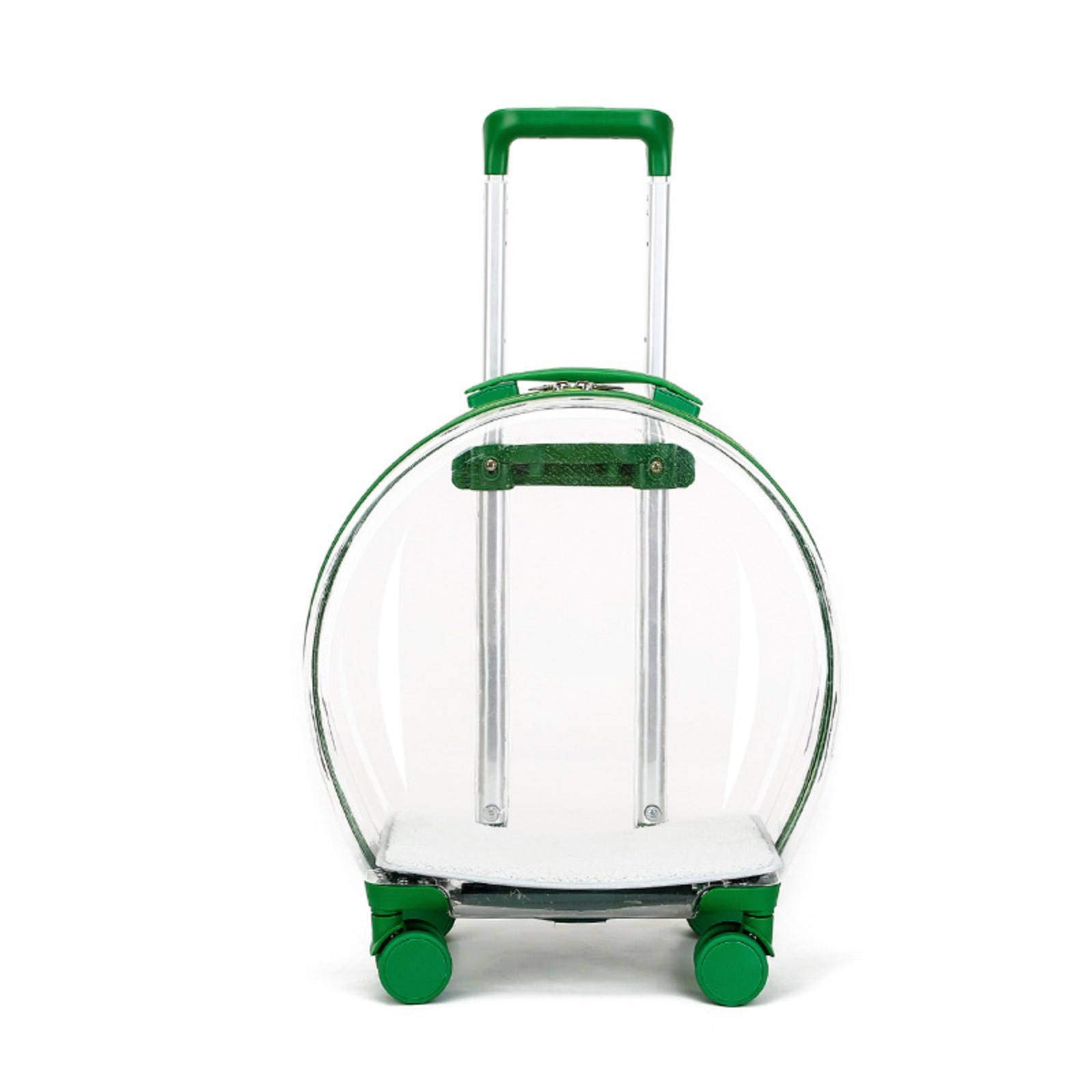 NC Transparent Pet Carrier Trolley Bag - Multi-Functional Airline Approved Cat & Dog Travel Case, Portable Bubble Backpack for Flights, Vet Visits & Outdoor Adventures