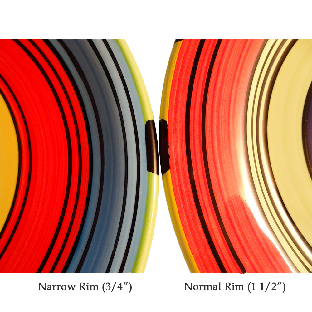 16-Piece Colorful Striped Dinnerware Set - Acapulco Style Porcelain Plates, Bowls & Mugs for Casual Dining, Entertaining & Everyday Use