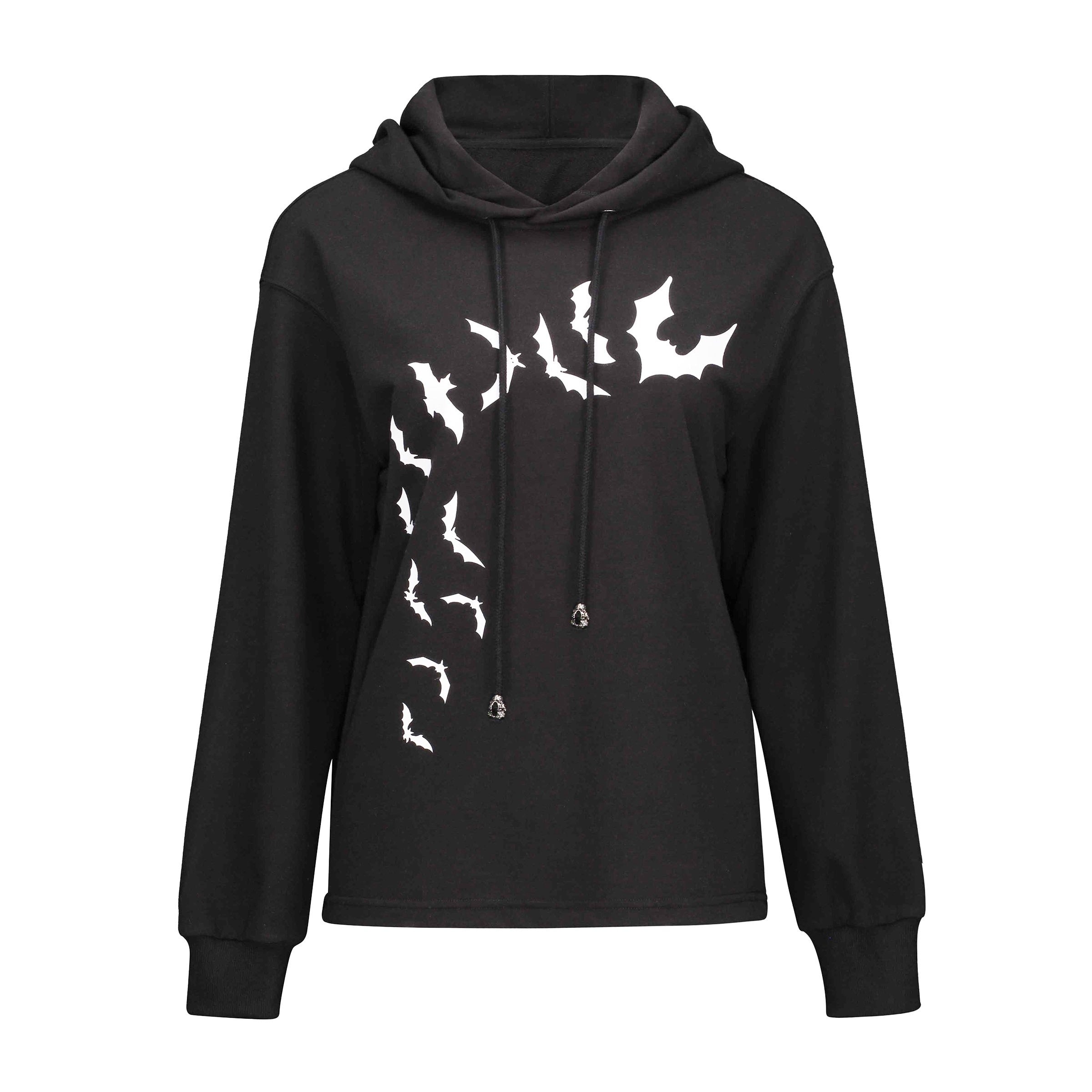 Gothic Black Hooded Pullover Sweatshirt for Men & Women | Vintage Style Oversized Hoodie | Perfect for Halloween, Cosplay & Streetwear Fashion